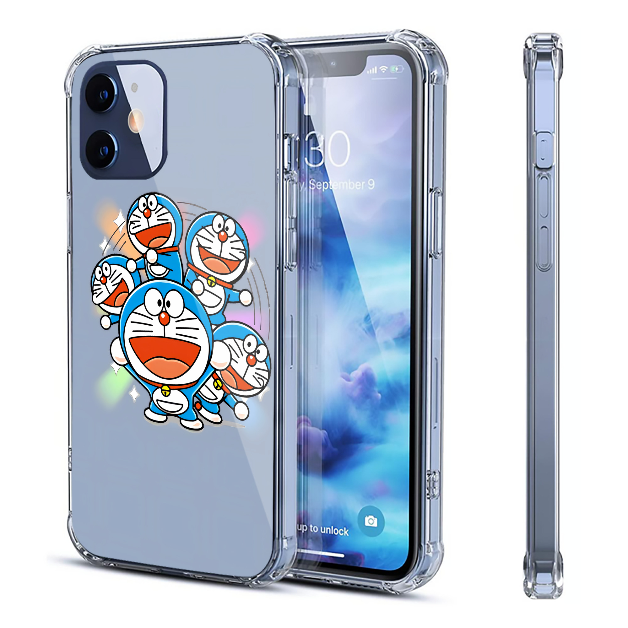（画像用） ドラえもん Doraemon 【iPhone 12シリーズ対応】透明スマホケース（クリアソフトケース）